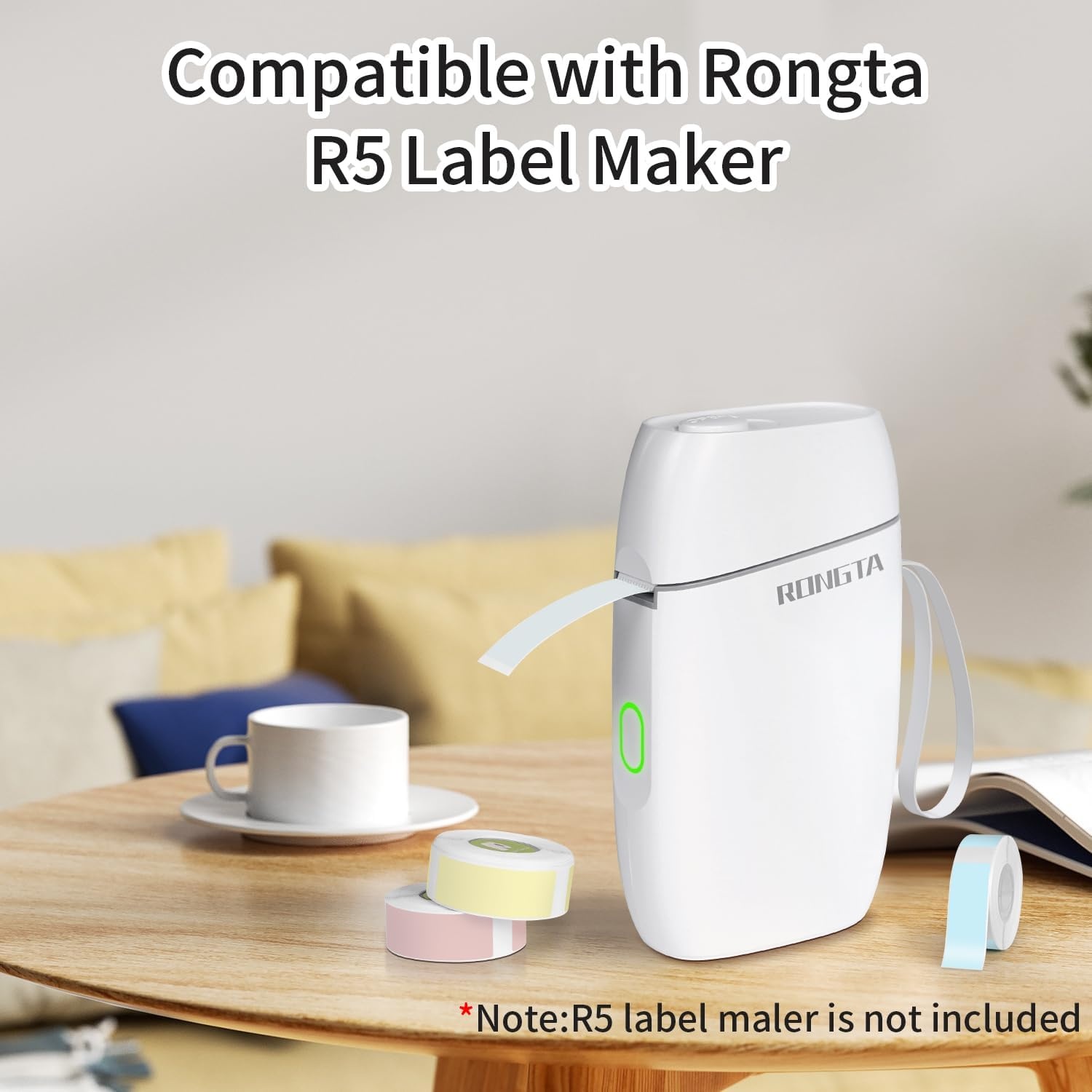 image:imageRongta R5 Label Maker Tape 14x40mm 055x157 Standard Laminated Thermal Label Tape Replacement for Home Office Small Business 180 LabelsRoll Pink 1 RollPink