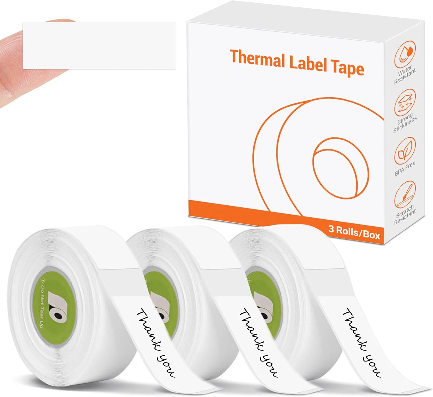 image:imageRongta R5 Label Maker Tape 14x40mm 055x157 Standard Laminated Thermal Label Tape Replacement for Home Office Small Business 180 LabelsRoll Pink 1 RollWhite