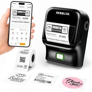 image:imageRongta Bluetooth Label Maker Machine Thermal Label Printer Easy to Use for Office Home Business Came with 1 Roll 2x118 inch White LabelBlack