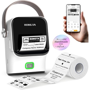 image:imageRongta Bluetooth Label Maker Machine with Tape Thermal Label Printer for Office Small Business Essentials Home Organization Portable Inkless Sticker Label Maker with 2x118 inch LabelsWhite Machine  1 Tape