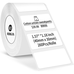 image:imageRongta Label Tape for R22 Standard Laminated Thermal Label Tape Replacement Waterproof OilProof Sticker for Home Office Small Business Labeling White 2118 260 LabelsRollWhite