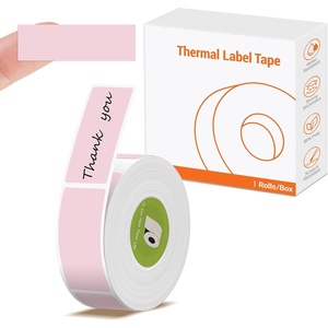 image:imageRongta R5 Label Maker Tape 14x40mm 055x157 Standard Laminated Thermal Label Tape Replacement for Home Office Small Business 180 LabelsRoll Pink 1 RollPink