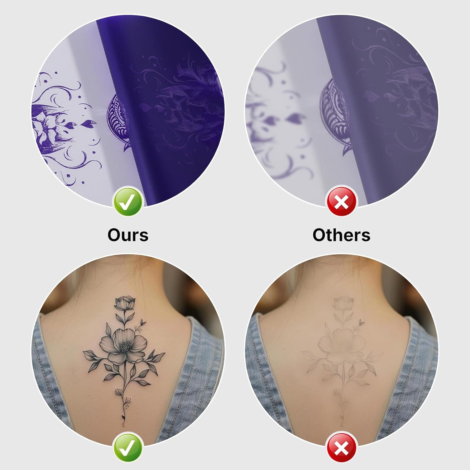 image:imageRONGTA Tattoo Transfer Paper A4 Size Thermal Stencil Paper for Tattoo Transfer Printer Stencil Paper for Tattooing 825x1175 Inch Pack of 100825x1175 Inch Pack of 100