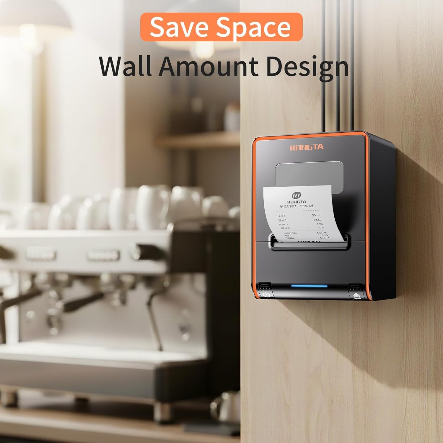 image:imageRongta POS Printer 80mm Direct Thermal Receipt Printers with Auto Cutter USB Serial Ethernet Interface Support WindowsMacLinux Cash Drawer Restaurant Kitchen Printer for ESCPOS RP332