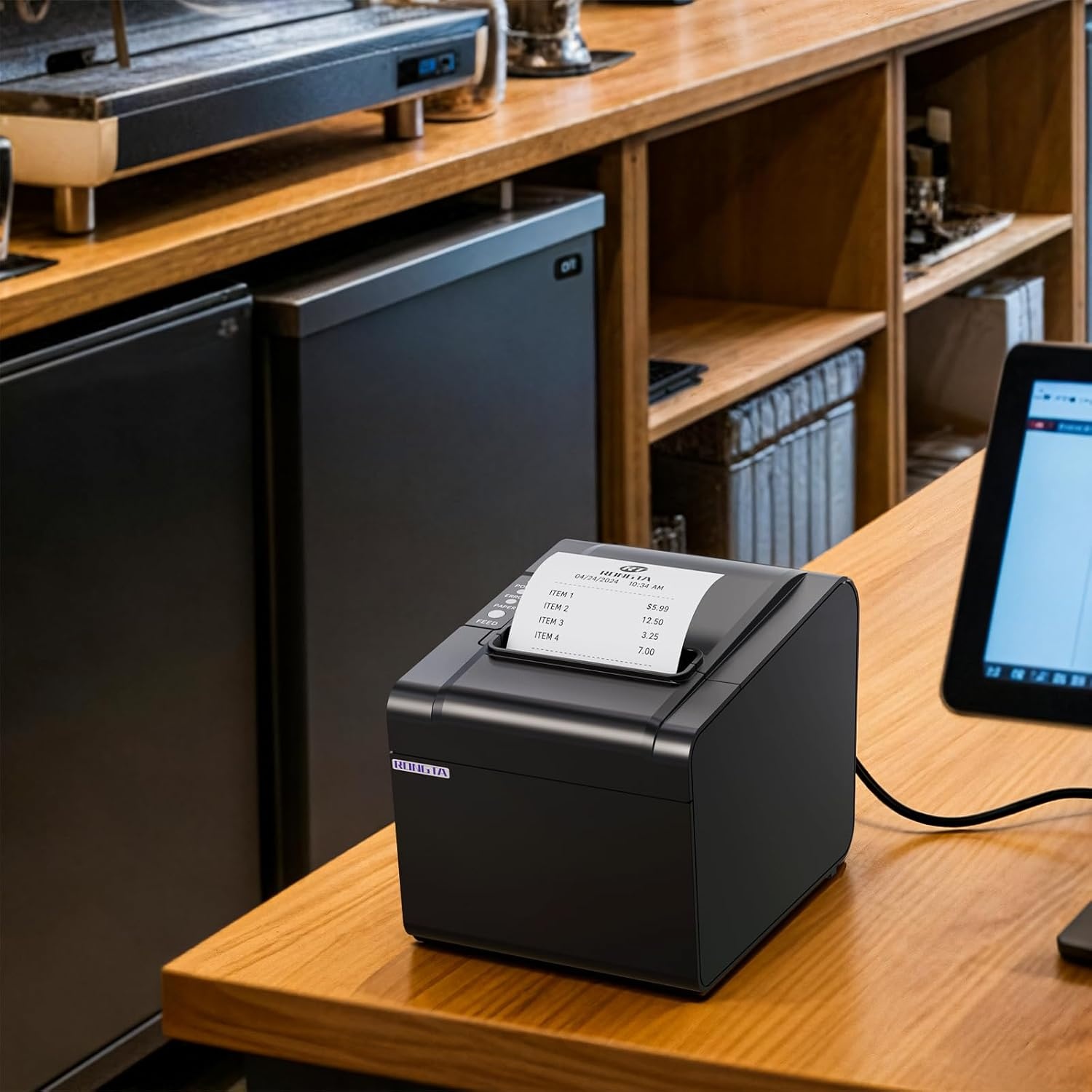 image:imageRongta POS Printer 80mm USB Thermal Receipt Printer Restaurant Kitchen Printer with Auto Cutter Support Cash DrawerUSB Serial Ethernet Interface for WindowsMacLinuxDo Not Square RP326