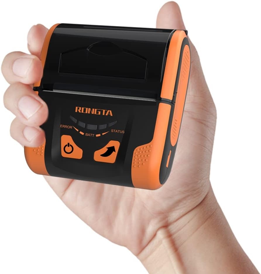 image:imageRongta Portable 80mm POS Printer Mobile Thermal Receipts Printer USBampBluetooth Connection Compatible with Android Phone Do Not SquareIpadComputerAndroid TabletRPP300