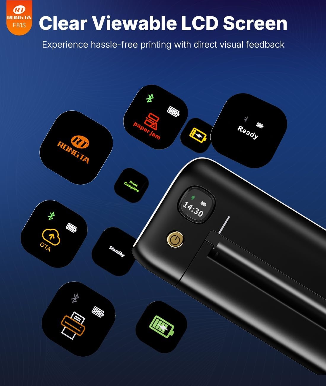 image:imageRongta Tattoo Stencil Printer Wireless Tattoo Machine Tattoo Supplies for Perfessional and Beginners BluetoothUSB Connectivity BlackBlack