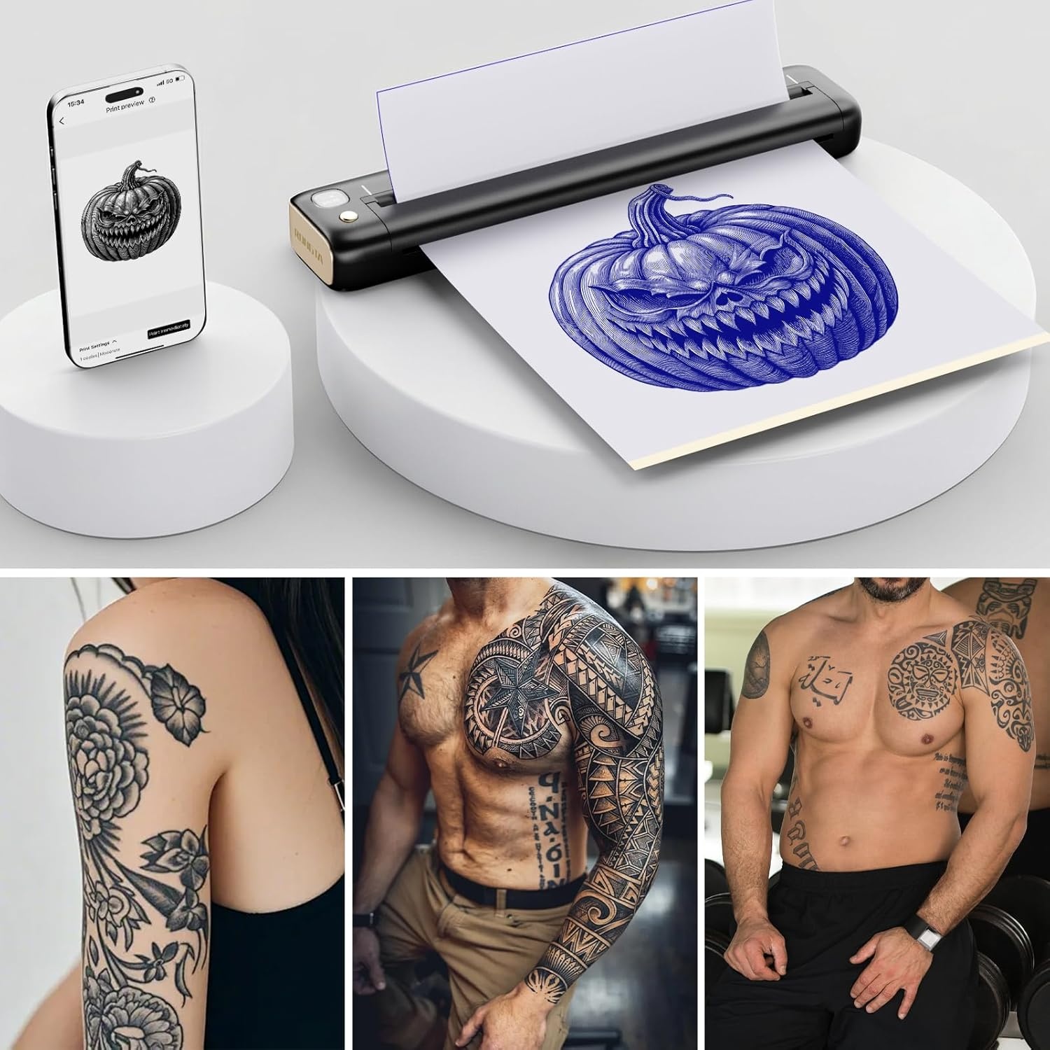 image:imageRongta Tattoo Transfer Paper 4 Layers 85 x 11 A4 Size Thermal Stencil Paper for Tattoo Transfer Kit Compatible with F81S Printer35 sheets