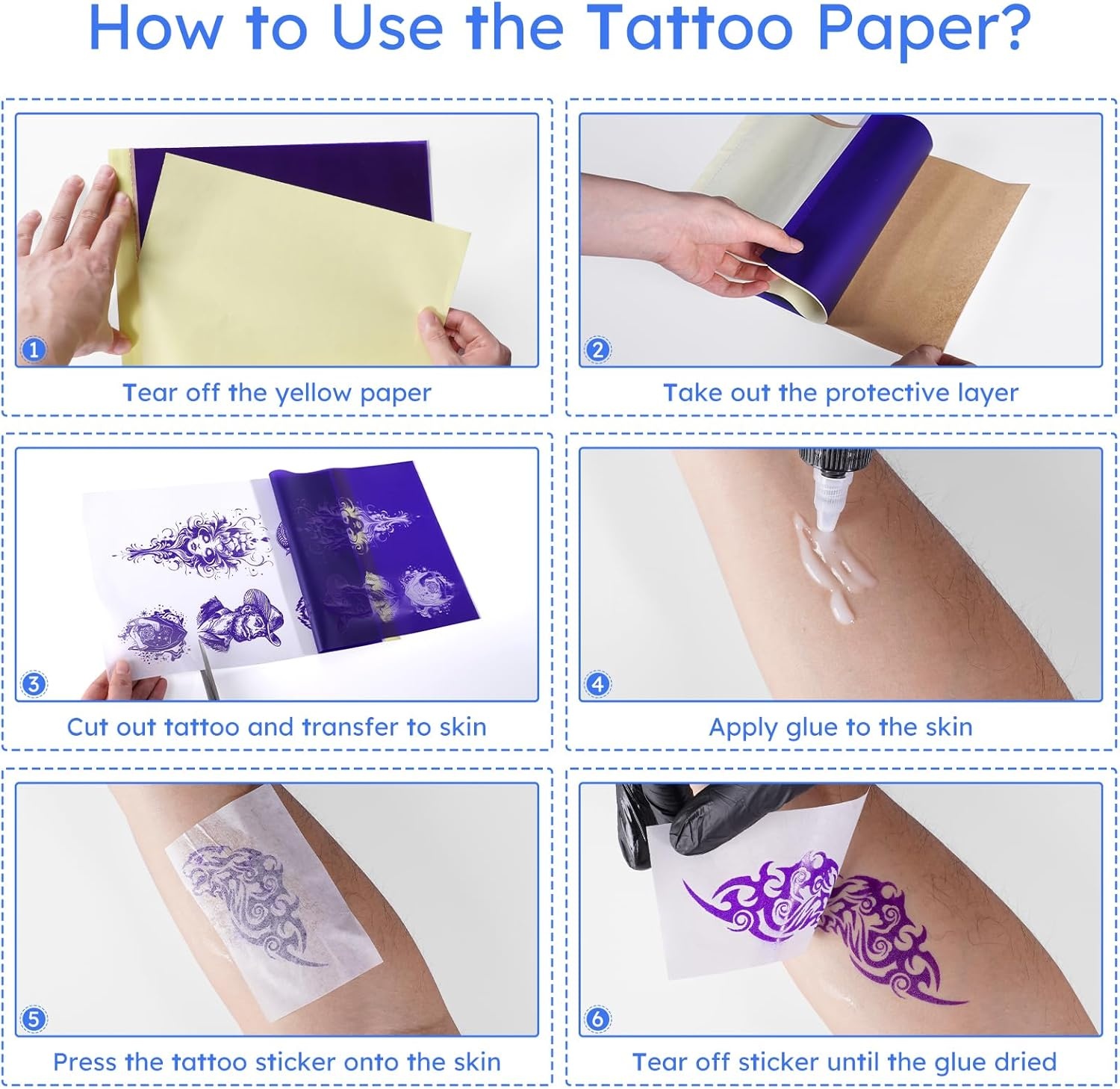 image:imageRongta Tattoo Transfer Paper 4 Layers 85 x 11 A4 Size Thermal Stencil Paper for Tattoo Transfer Kit Compatible with F81S Printer35 sheets