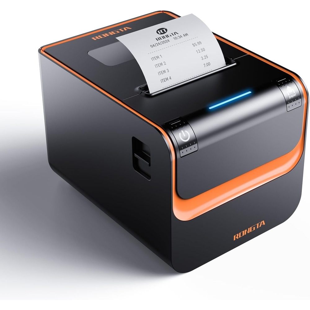image:imageRongta POS Printer 80mm Direct Thermal Receipt Printers with Auto Cutter USB Serial Ethernet Interface Support WindowsMacLinux Cash Drawer Restaurant Kitchen Printer for ESCPOS RP332