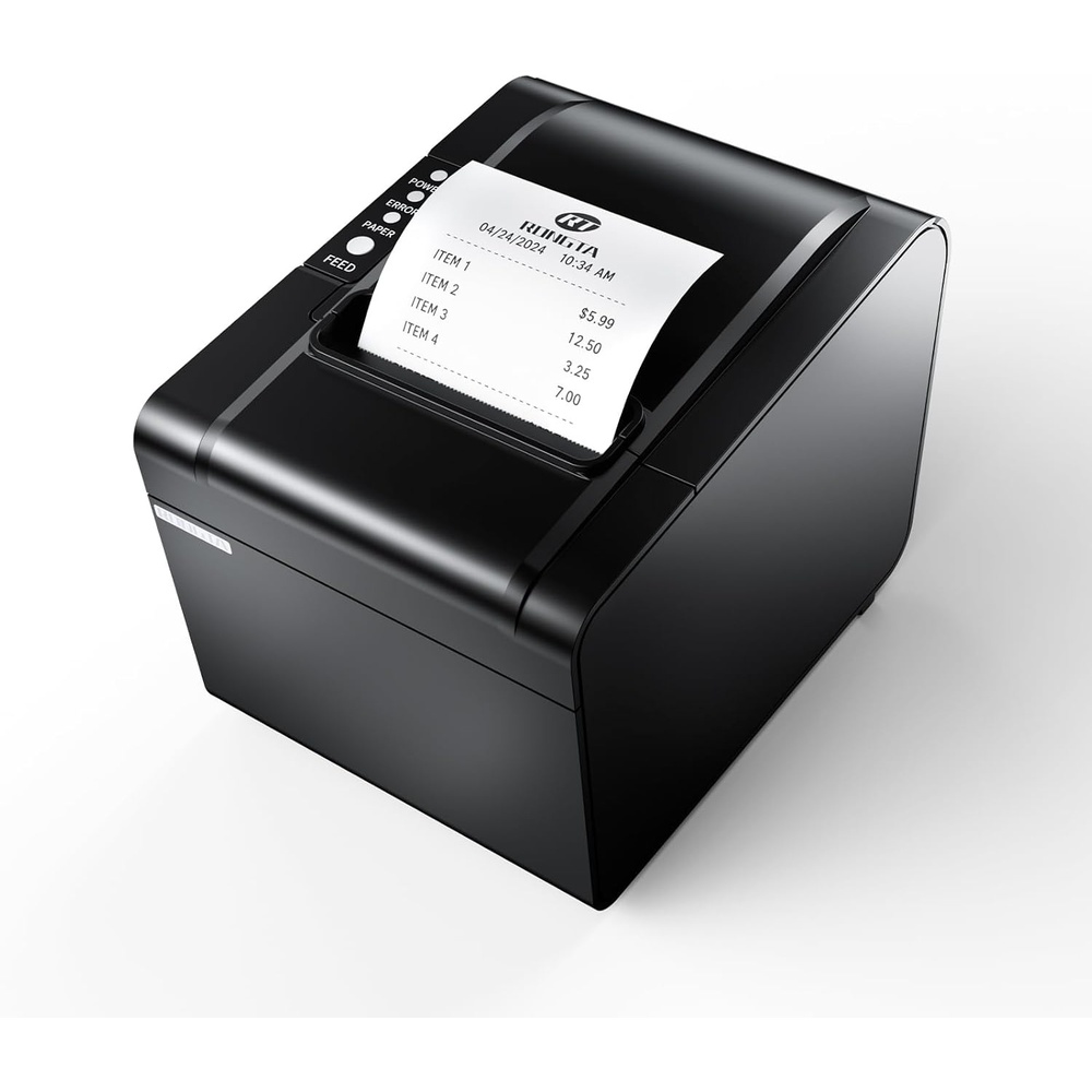 image:imageRongta POS Printer 80mm USB Thermal Receipt Printer Restaurant Kitchen Printer with Auto Cutter Support Cash DrawerUSB Serial Ethernet Interface for WindowsMacLinuxDo Not Square RP326