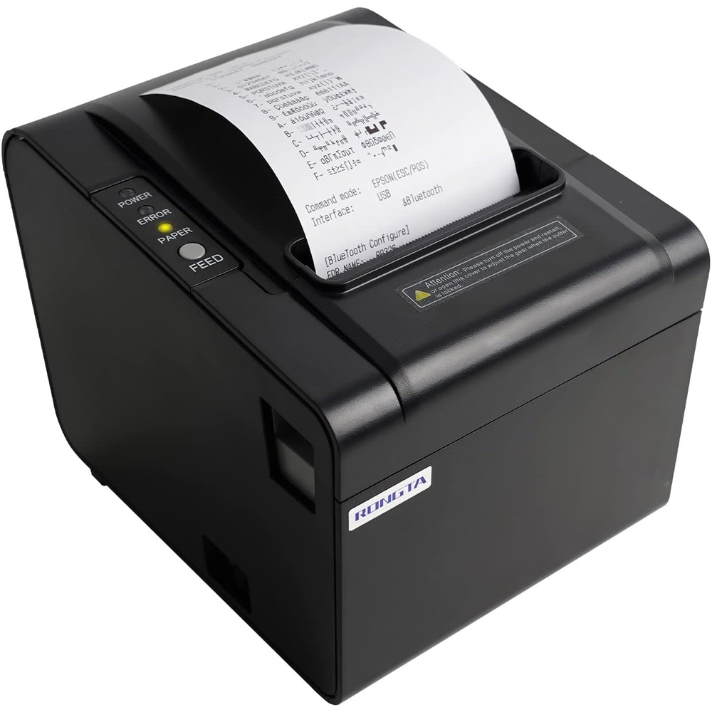 image:imageRongta POS Printer Bluetooth 80mm USB Thermal Receipt Printer Restaurant Kitchen Printer with Auto Cutter Support Cash DrawerUSB Interface for WindowsMacDo Not Work with DoordashUberests