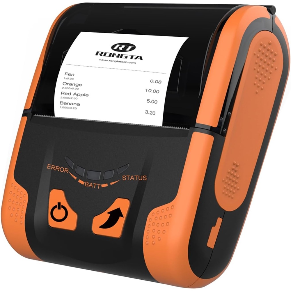 image:imageRongta Portable 80mm POS Printer Mobile Thermal Receipts Printer USBampBluetooth Connection Compatible with Android Phone Do Not SquareIpadComputerAndroid TabletRPP300