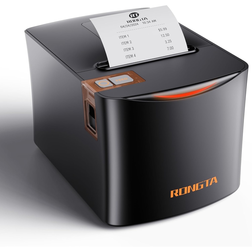 image:imageRongta Thermal Receipt Printer 80mm HighSpeed POS Printer with Auto Cutter 250mms Ideal for Kitchen amp Small Business Compatible with Windows Linux MacOS