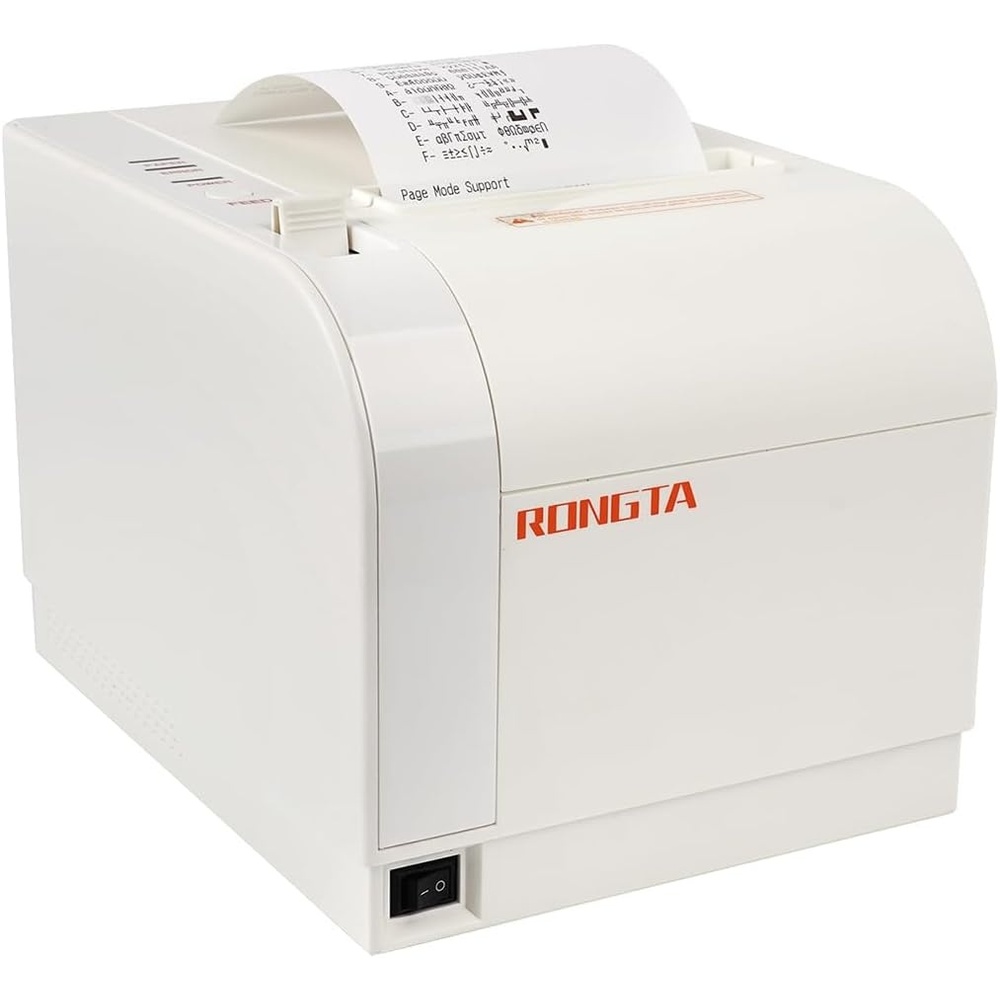 image:imageRongta Thermal Receipt Printer 80mm Receipt Printers Thermal Pos Printer with Auto Cutter Support Cash DrawerUSB Serial Ethernet Support ESCPOS Compatible with WindowsMacLinuxWhite