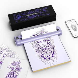 image:imageRongta Tattoo Stencil Printer F81S Wireless Thermal Tattoo Printer with 5pcs Transfer Paper Compatible with PhoneTabletPC Tattoo Supplies for Tattoo Artists BlackPurple