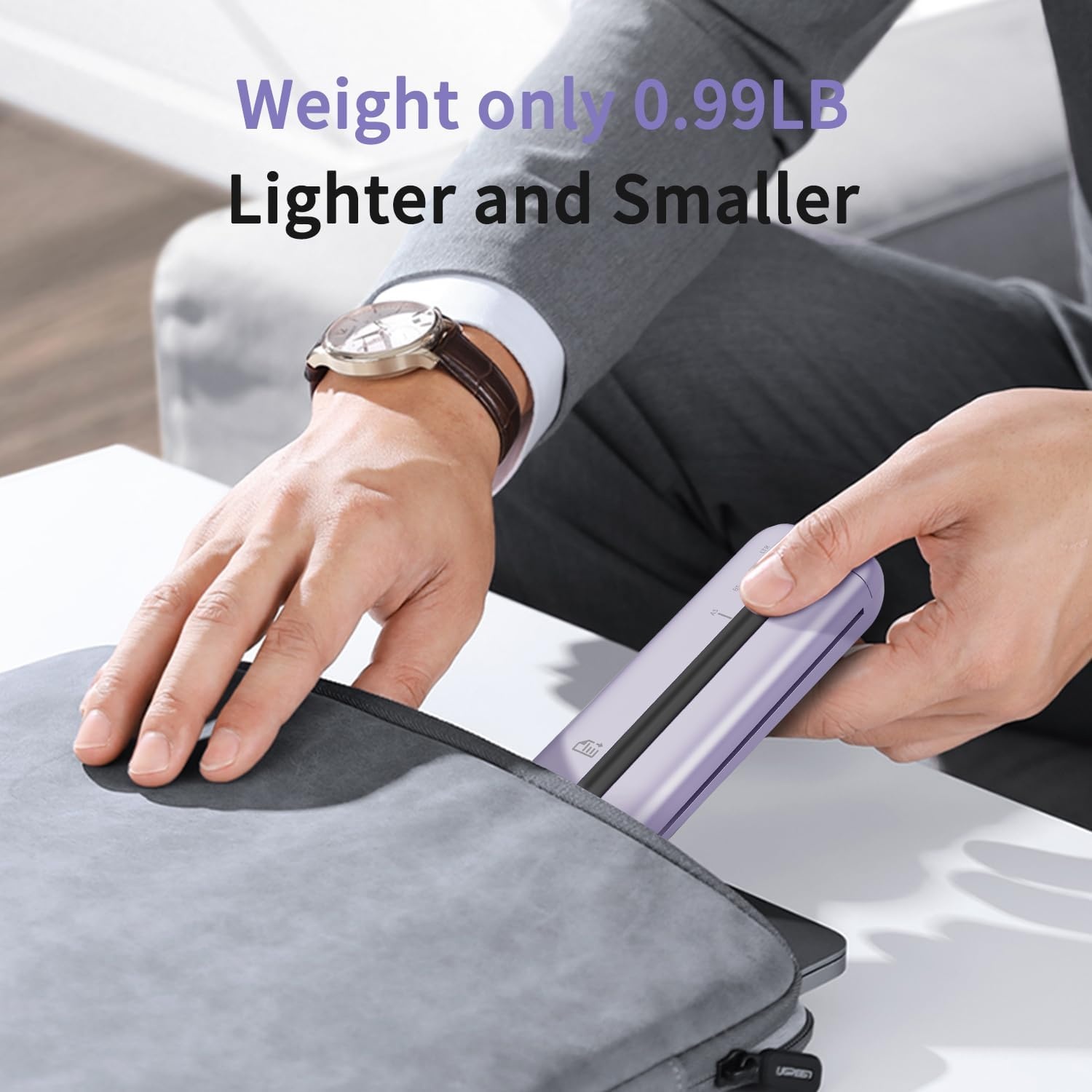 image:imageRongta Portable Printer Bluetooth Inkless Thermal Printer Wireless for Travel Compatible with Android iOS Phone amp Laptop Supports 85 X 11 US Letter for Office Home Car F81 Graypurple