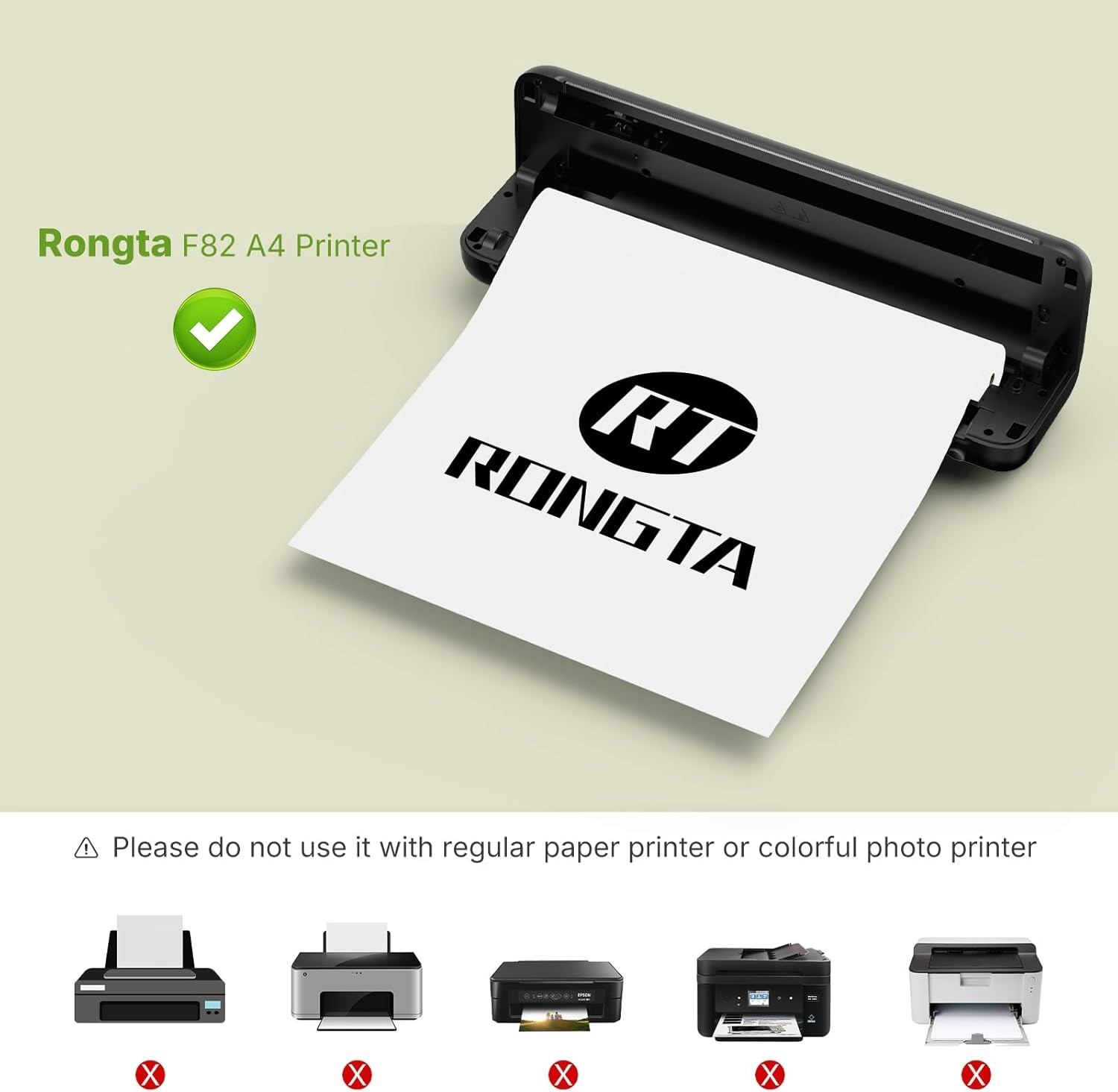 image:imageRongta Thermal Printer Paper 85 x 11 Inch Advanced QuickDry US Letter Size Thermal Paper Compatible with Letter Portable Printer Printing Paper for F81 F82 PN81 White 200 Sheets3 Rolls