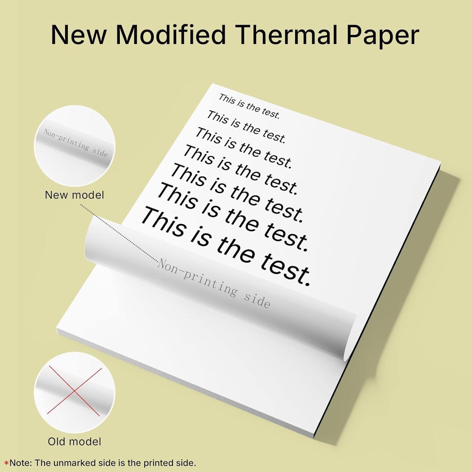 image:imageRongta Thermal Printer Paper 85x11 US Letter Size Thermal Paper Roll and Single Sheet Advanced Clear Printing Compatible with Other Thermal Printers 200 sheets