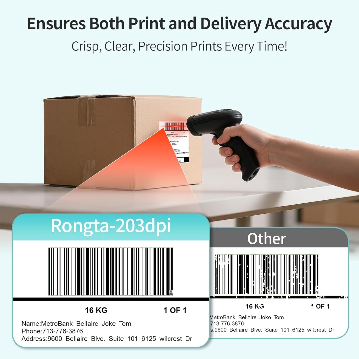 image:imageRongta Thermal Shipping Label Printer Bluetooth Wireless 4x6 Sticker Label Maker for Package Compatible with Windows Mac Android amp iPhone Used for Small BusinessWhiteBluetooth
