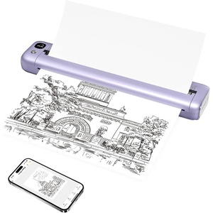 image:imageRongta Portable Printer Bluetooth Inkless Thermal Printer Wireless for Travel Compatible with Android iOS Phone amp Laptop Supports 85 X 11 US Letter for Office Home Car F81 Graypurple