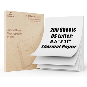 image:imageRongta Thermal Printer Paper 85x11 US Letter Size Thermal Paper Roll and Single Sheet Advanced Clear Printing Compatible with Other Thermal Printers 200 sheets