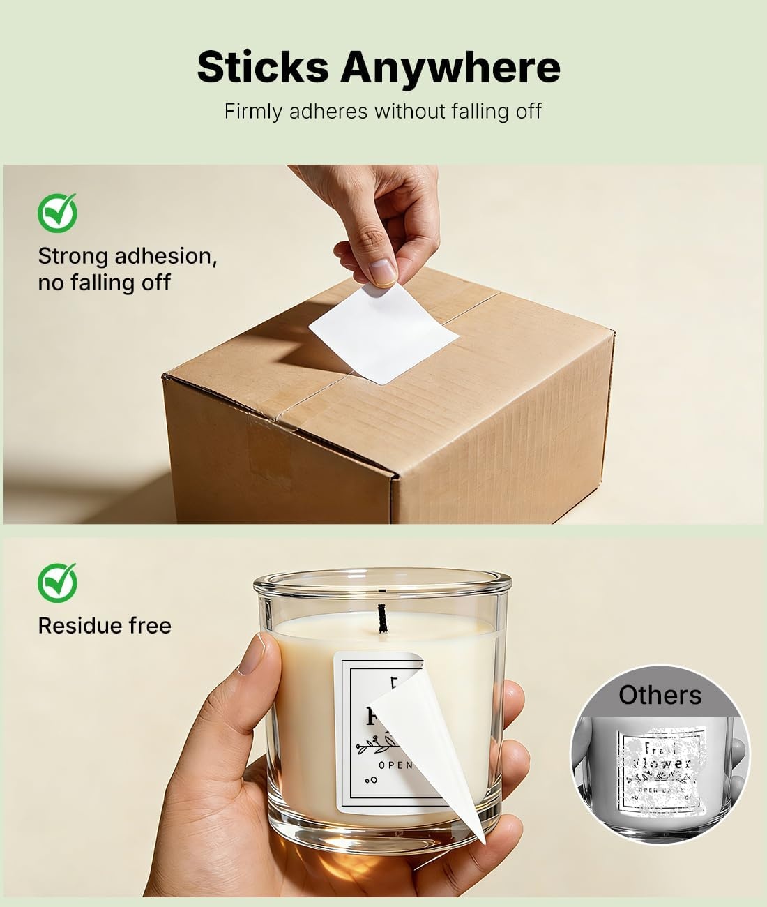 image:imageRongta 3Proof Direct Thermal Shipping Labels4x6 Permanent Adhesive Clear Printing Commercial Grade 1000pcs 2x1 inch Thermal LabelsXB3L3XB3L1