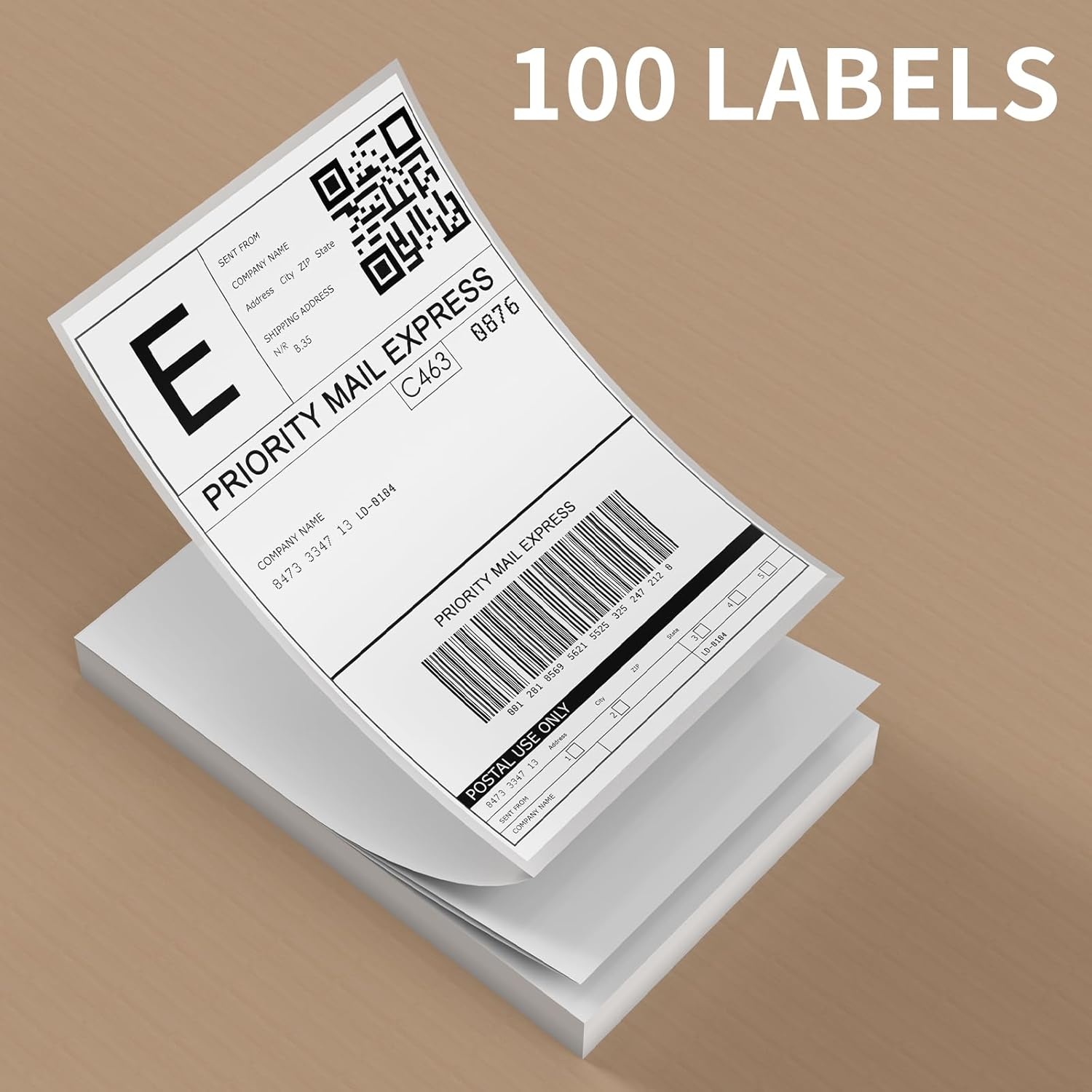 image:imageRongta Fanfold 4x6 Direct Thermal Labels Perforated Shipping Label Printer Paper for Lable Printers Clear Printing and Strong Adhesive White 4x6 1 Stacks 100 LabelsWhite 4x6
