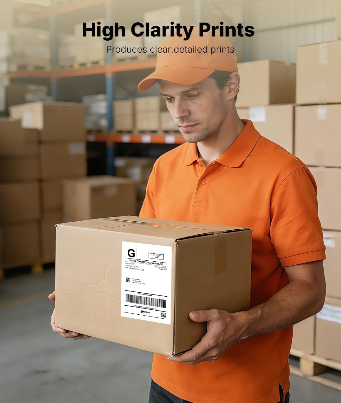 image:imageRongta Fanfold 4x6 Direct Thermal Labels Perforated Shipping Label Printer Paper for Lable Printers Clear Printing and Strong Adhesive White 4x6 1 Stacks 100 LabelsWhite 4x6
