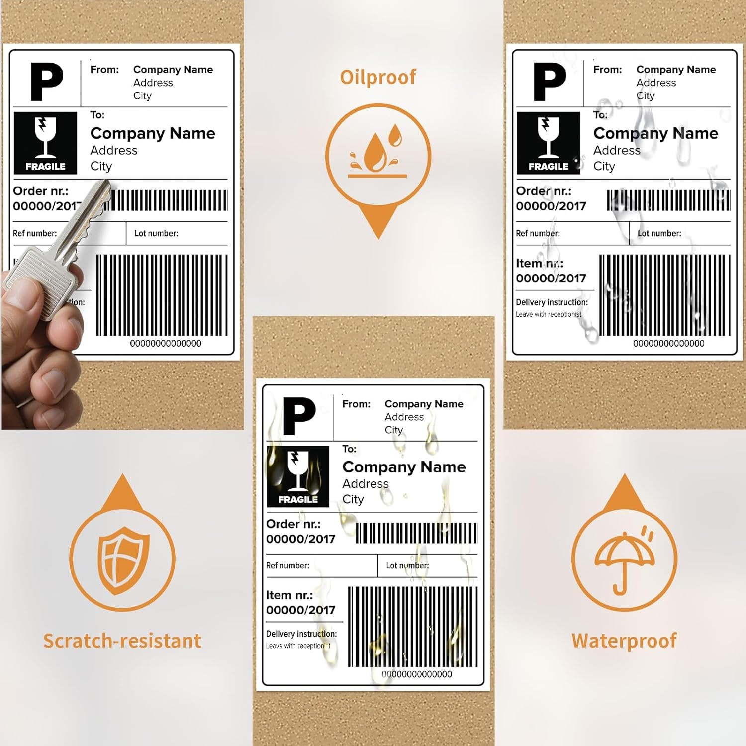 image:imageRongta Fanfold 4x6 Direct Thermal Labels Perforated Shipping Label Printer Paper for Lable Printers Clear Printing and Strong Adhesive White 4x6 1 Stacks 100 LabelsWhite 4x6