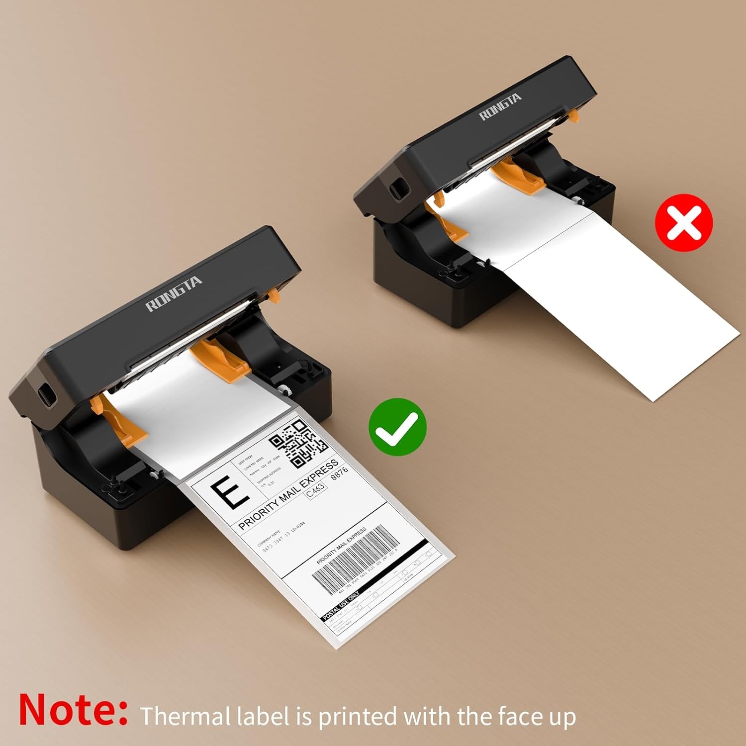 image:imageRongta Fanfold 4x6 Direct Thermal Labels Perforated Shipping Label Printer Paper for Lable Printers Clear Printing and Strong Adhesive White 4x6 1 Stacks 100 LabelsWhite 4x6