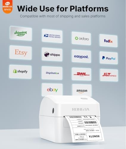 image:imageRongta RP415 Thermal Label Printer with 2 x 2 Thermal Labels