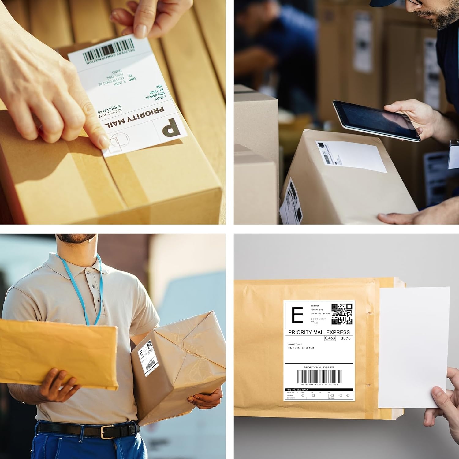 image:imageRongta Thermal Direct Shipping Labels 4x6 Adhesive Labels for Thermal Printer 500 Sheets1 Rolls Commercial Grade500 Labels