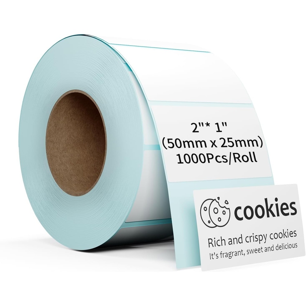 image:imageRongta 2 Inch CircleSquare Thermal Labels SelfAdhesive Round Direct Thermal Sticker Label for Small Business Home Office 750 Sheets1 Roll White Round 2 750 LabelsRollWhite