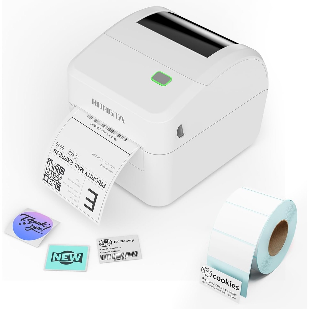 image:imageRongta Bluetooth Thermal Shipping Label Printer Wireless 4x6 Label Sticker Printer for Shipping Packages with 2x1 Barcode Thermal Labels