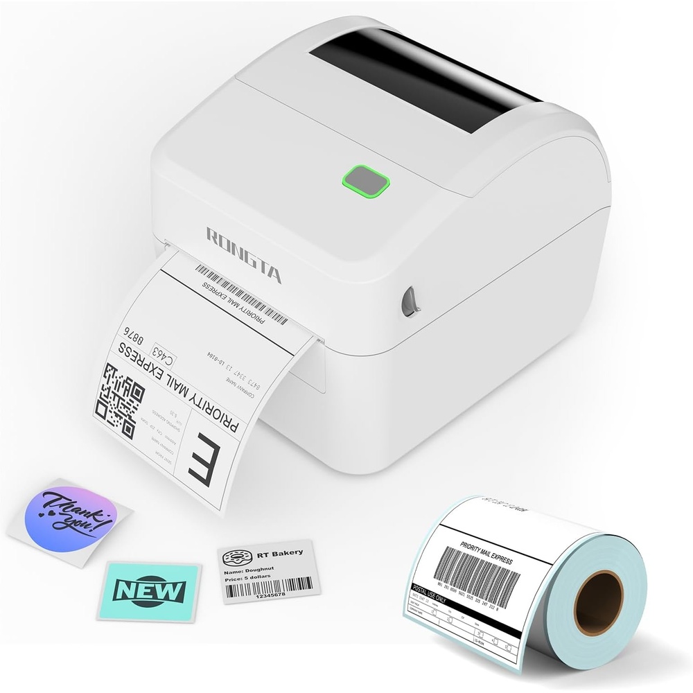 image:imageRongta Bluetooth Thermal Shipping Label Printer with 4x6 Thermal Labels Fanfold Shipping Label 220 Sheets