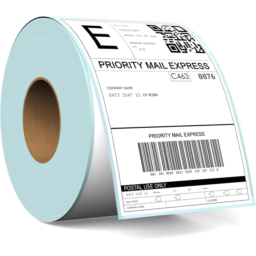 image:imageRongta Thermal Direct Shipping Labels 4x6 Adhesive Labels for Thermal Printer 500 Sheets1 Rolls Commercial Grade500 Labels