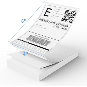 image:imageRONGTA 4x6 Thermal Labels Fanfold Shipping Label Compatible with Thermal PrintersClear PrintingPermanent Adhesive500 Sheets per Stack White 4x6 1 Stacks  500 LabelsWhite 4x6