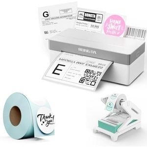 image:imageRongta RP425 Grey Label Printer750 PCS LabelsPink Label Holder